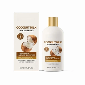 Coconut Milk Nourishing Conditioner – Deeply Hydrating Hair Conditioner with Coconut Extract & Milk – Repairs Damaged Hair, Reduces Frizz, and Enhances Shine for Smooth, Healthy Hair