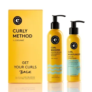 COCUNAT - Curly Method - Curly Hair Gel and Conditioner for Perfect Curls in 2 steps - Leave-in Moisturizer   Curl Booster - Moisturises, Nourishes, Strengthens and Eliminates Frizz - 250ml 150ml