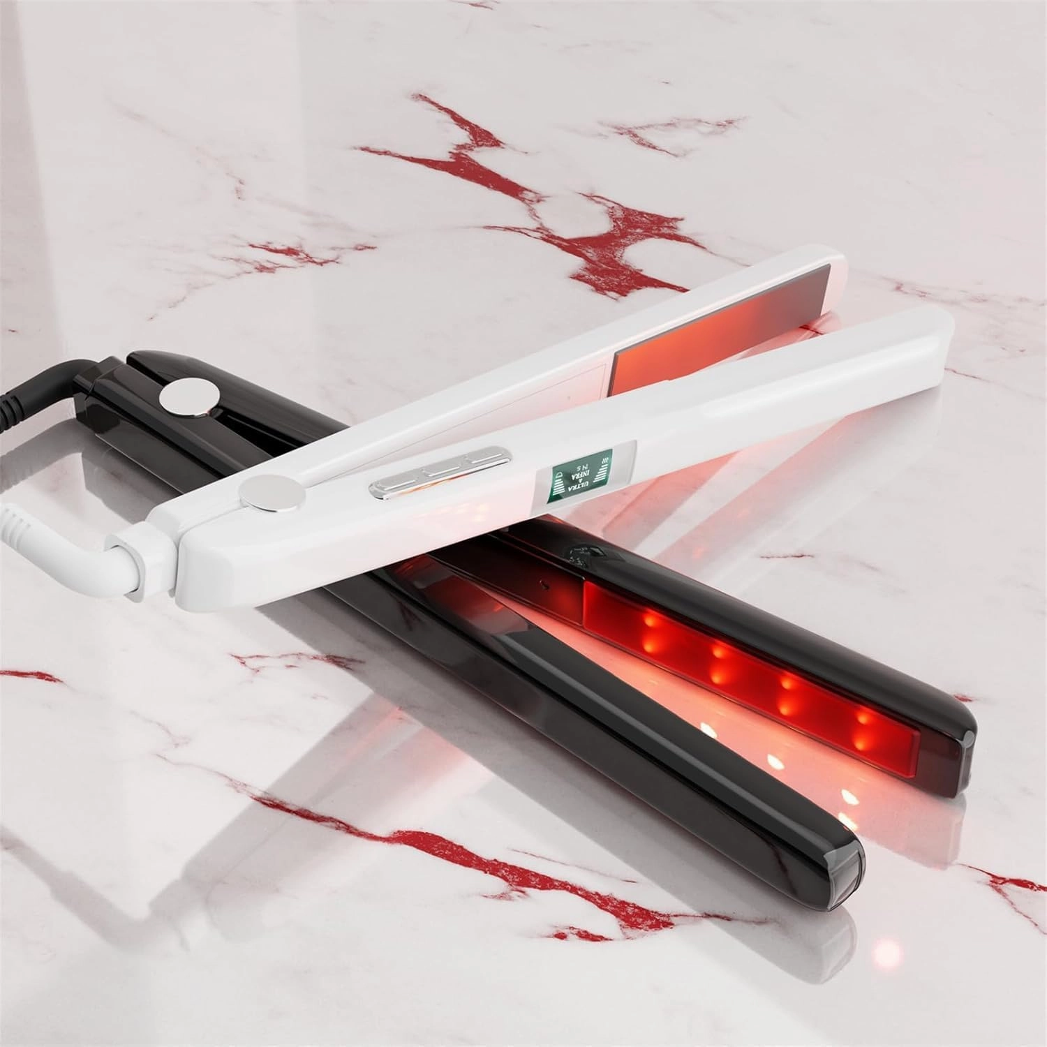 Cold Iron Hair Infrared, Cold Infrared Iron for Hair Damaged, Ultrasonic Infrared Cold Hair Treatment Flat Iron, Cold Straightener