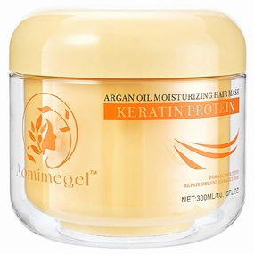 Collagen Hair Mask,Deep Repair Conditioning Argan Oil Hair Mask for Damaged Hair Treatment, Deep Conditioner Hydrating Hair Masque for All Hair Types 10.15oz 300ml