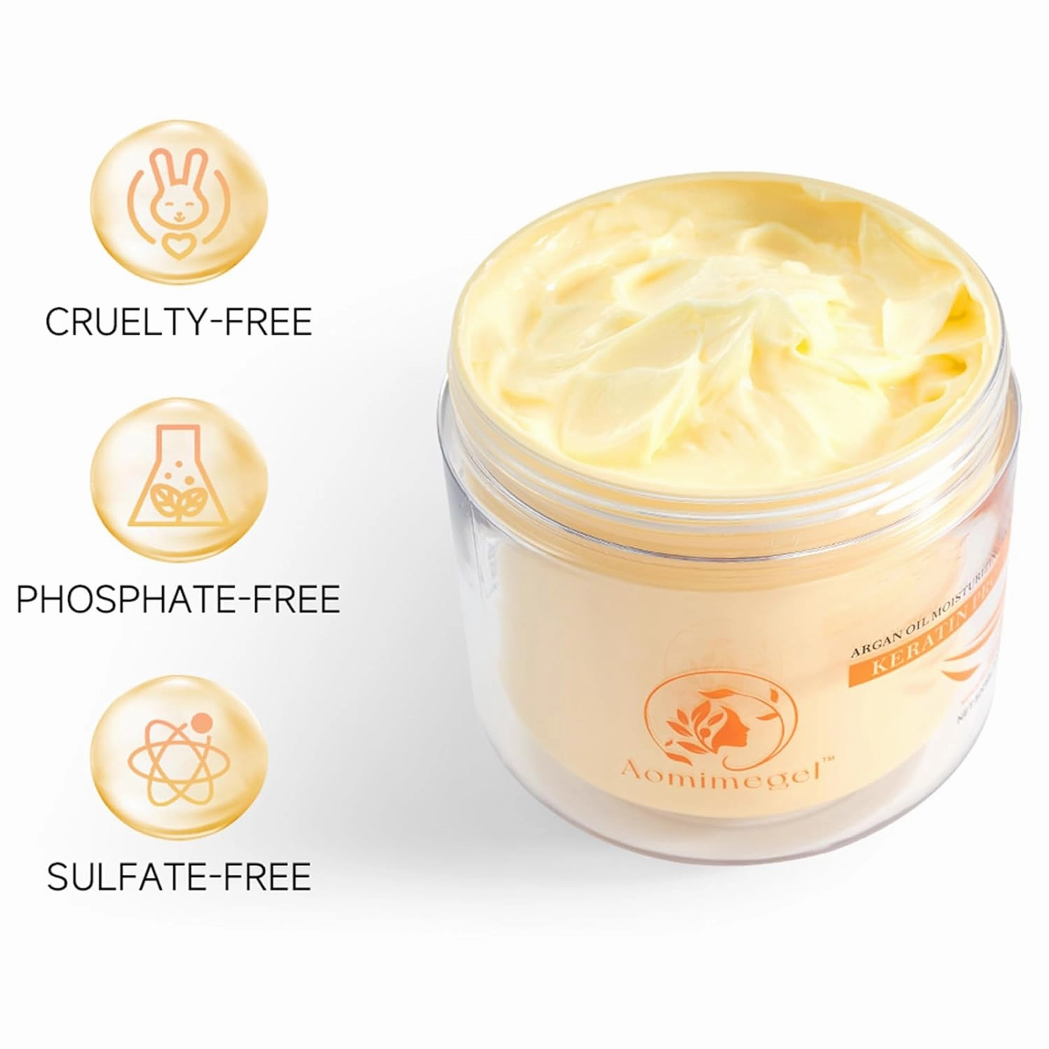 Collagen Hair Mask,Deep Repair Conditioning Argan Oil Hair Mask for Damaged Hair Treatment, Deep Conditioner Hydrating Hair Masque for All Hair Types 16.9oz 500ml