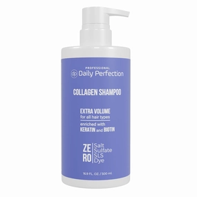 Collagen Shampoo to Hydrate and Volumize Your Hair with Biotin and Keratin. Salon-Grade Formula, Salt-Free, Sulfate-Free, and Paraben-Free for Fuller, Healthier Hair.