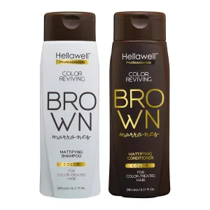 Color Reviving | Color Shampoo and Conditioner Kit for Brown Hair | Brown Tones | For an Intense and Brilliant Color | 8.11 oz