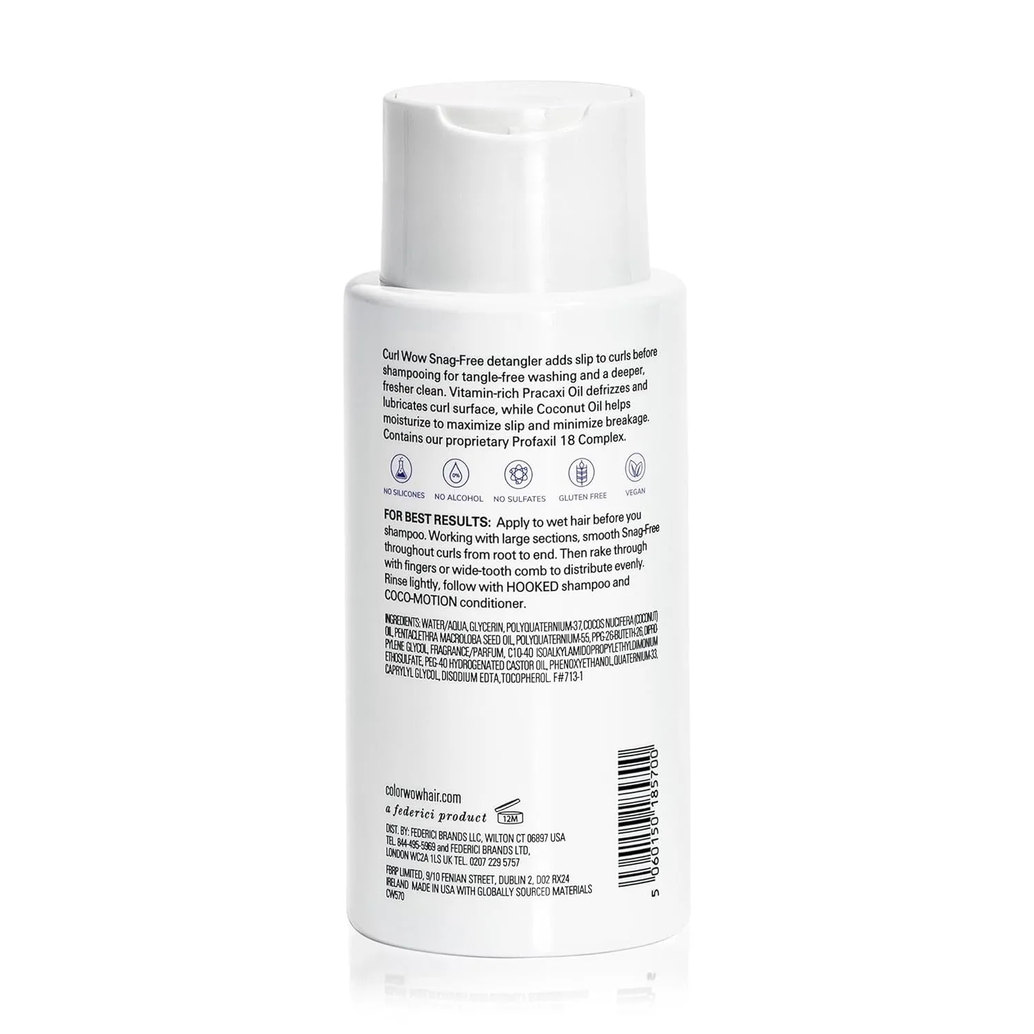 COLOR WOW Curl Wow Snag-Free Pre-Shampoo Detangler – Adds slip to curls before you shampoo for tangle-free washing and a deeper, fresher clean | Reduce Breakage