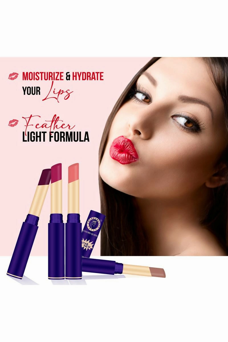 Colors Queen Queen Lips Matte Lipstick Long Lasting Lipstick 2.4gm (Peach)