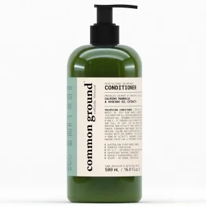 Common Ground Volumizing Natural Conditioner, Paraben and Cruelty Free, Organic, Vegan, Plant-Based, Botanical Scent, Avocado Oil, pH5.5, Healthy Scalp, Shine, Color Safe for Men, Women