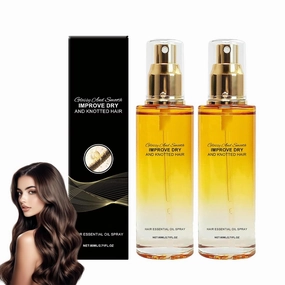 Conditioning Oil Spray Scalp & Hair Strengthener Leave-ln, 80ml scented hair oil perfume, hair perfume for women, Hair Essential Oil Spray, for Dry and Knotted Hair (2PCS)