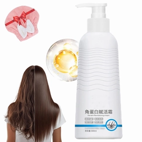 Consolidateh Keratin Revitalizing Cream, Consolidate Hair Serum, Keratin Revitalizing Cream, Smoothing Moisture Deep Conditioner, Hair Smoothing Leave-In Conditioner for Women (1)
