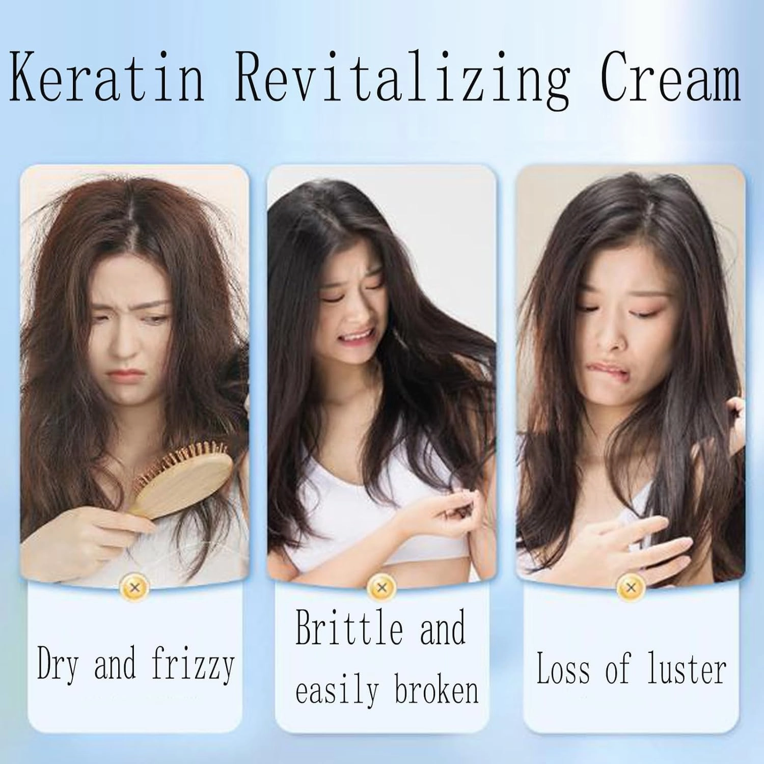 Consolidateh Keratin Revitalizing Cream, Keratin Boost Awakening Hair, keratin Revitalizing Cream Rejuvenate hair, Hair Smoothing Moisture Deeply (2pcs)