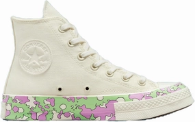 Converse Chuck 70 Hi Crafted Florals Egret/Beyond Pink/Lime Rave
