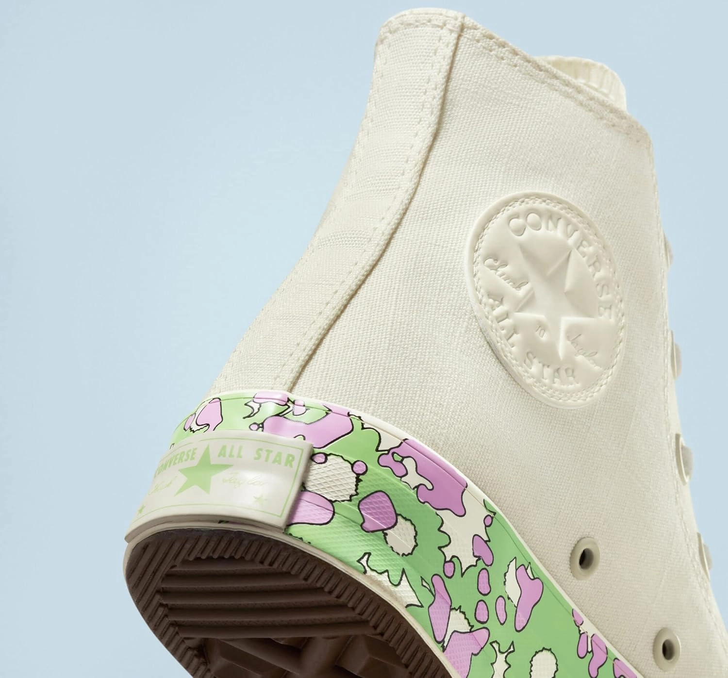Converse Chuck 70 Hi Crafted Florals Egret/Beyond Pink/Lime Rave
