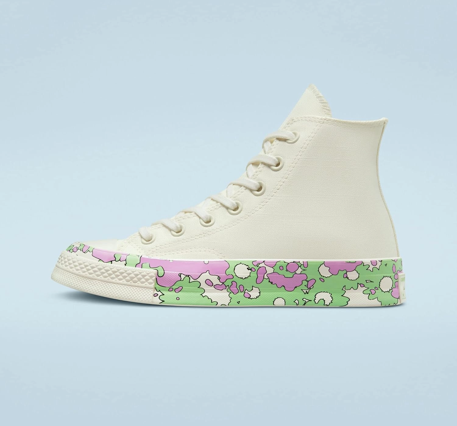 Converse Chuck 70 Hi Crafted Florals Egret/Beyond Pink/Lime Rave