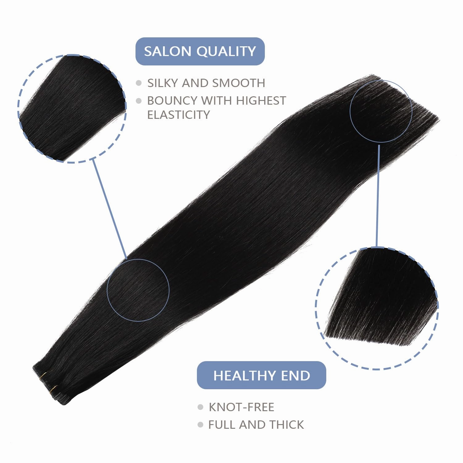 COOKAYU Invisi Edge Tape in Extensions Human Hair, Natural Black Seamless Injected Tape Ins Remy Hair 20Inch 45g 20pcs Straight Extensions Silky Smooth