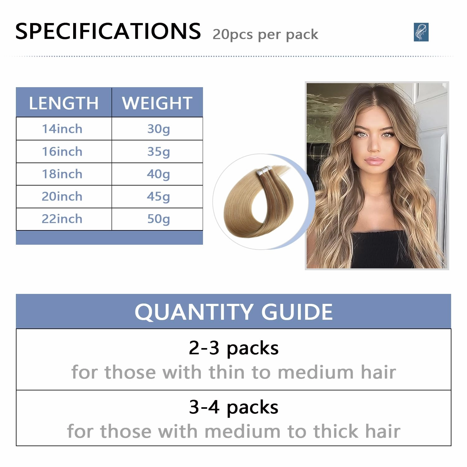 COOKAYU Invisible Tape in Hair, Gold Brown to Caramel Blonde 20pcs/pack 22Inch 50g Seamless Tape in Extensions Real Human Hair Injected Invisi Edge Extensions