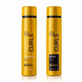 Cortex Beauty Nutri Curls | Curl Enhancing Shampoo & Mask Bundle | 10.14oz