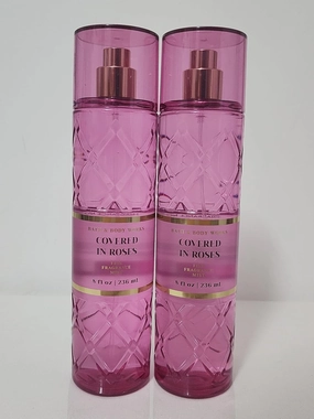 Covered in Roses Fine Fragrance Mist (Pack of 2, each bottle is 8 fl oz./236 mL), by Bath and Body, Fragrance Notes: Ruby Berries, Sugared Rosebuds and Blush Amber