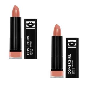 COVERGIRL Pack of 2 Exhibitionist Creme Lipstick, Peach High 490