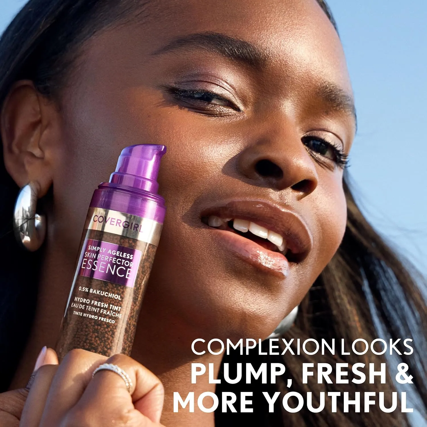 Covergirl Simply Ageless Skin Perfector Essence Foundation, 30 Light-Medium,Tinted Skincare Makeup Hybrid, Sheer Tint, Radiant Finish, Glowy Finish, Vegan Formula, 1.0oz