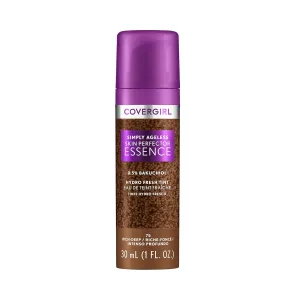 Covergirl Simply Ageless Skin Perfector Essence Foundation, 75 Rich-Deep, Tinted Skincare Makeup Hybrid, Sheer Tint, Radiant Finish, Glowy Finish, Vegan Formula, 1.0oz