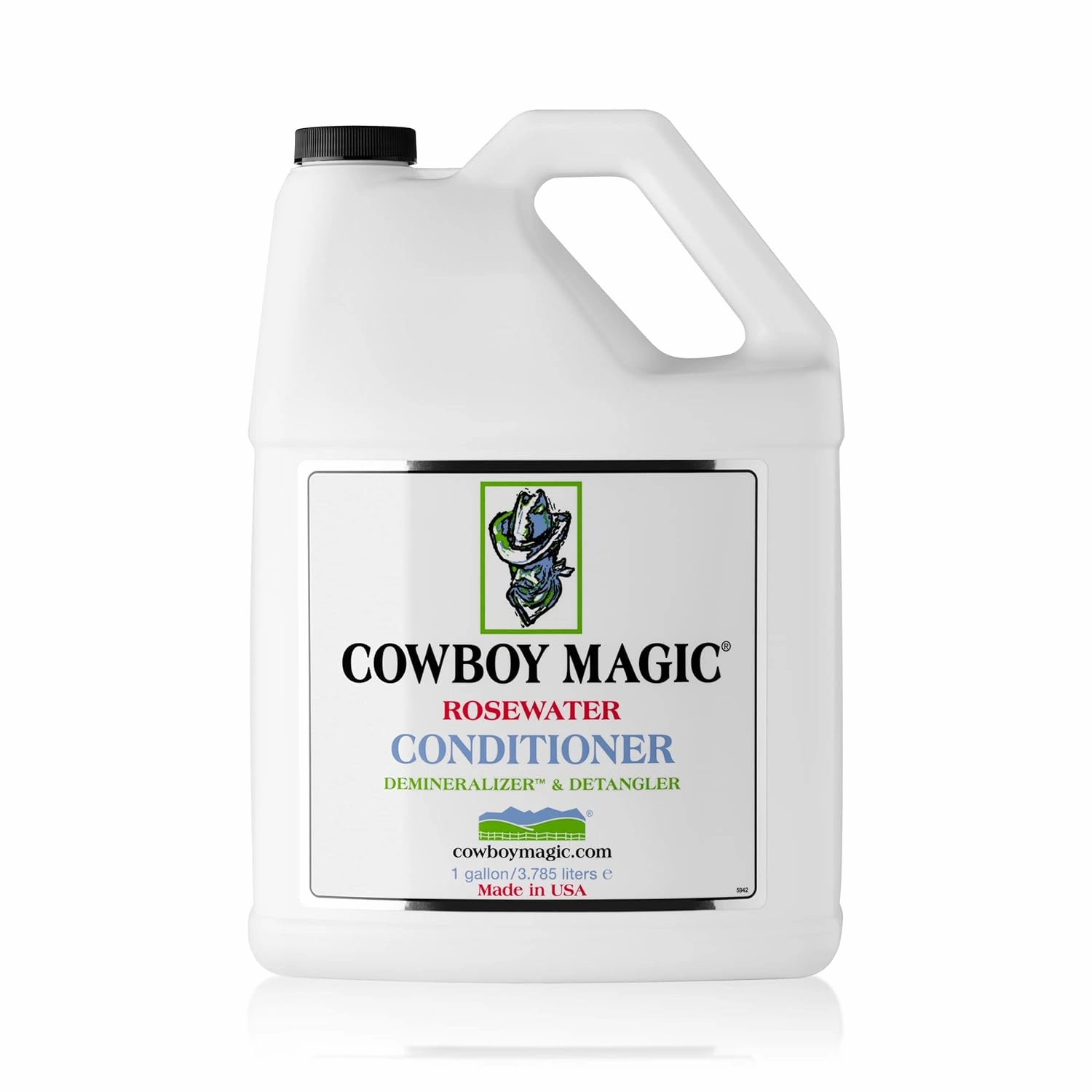 Cowboy Magic Rosewater Conditioner Gallon Rosewater Herbal Blend Leaves Hair Smooth and Silky
