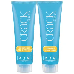 CRACK HAIR FIX - Clean & Soaper Shampoo and In-Treatment Conditioner Set 8.5 oz each