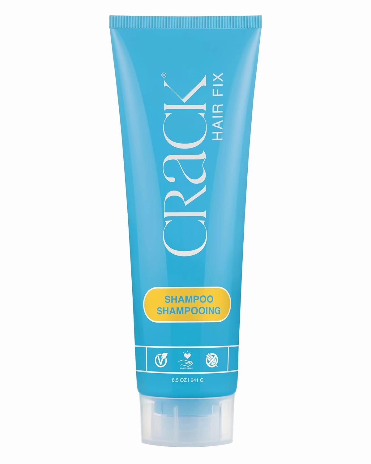 Crack HAIR FIX Shampoo with Twist Bottle | Moisturizing & Strengthening Sulfate-Free Formula | Protects Against Dryness, Reduces Breakage & Restores Shine | 8.5 Oz / 241 G