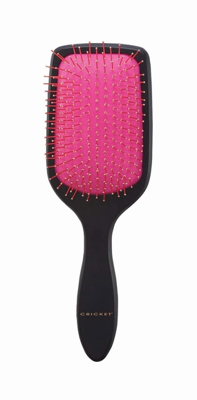 Cricket Copper Clean Designer Large Paddle Copper Bristle Hair Brush - Wide Paddle for Gentle Detangling, – Ideal for All Types, Hair Brushes for Women & Men - Matte Black