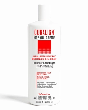 CURALIGN Vegan Smoothing Conditioner, Ultra-Smoothing Control, 1 Minute Hair Mask for Unruly, Curly, Frizzy Hair. Anti Frizz Conditioner