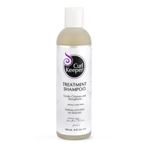 Curl Keeper Treatment Shampoo for Curly Hair, 8 Fl Oz - Daily Hair Shampoo Gently Cleanses & Strengthens All Curl Types - Rebuilds & Restores Damaged Hair - Water Based & Sulfate Free Shampoo