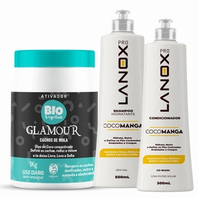 Curl Care Kit – Curl Activator 1kg   CocoManga Shampoo 500ml & Conditioner 500ml – Define Curls, Fights Frizz & Hydrates Wavy, Curly & Coily Hair