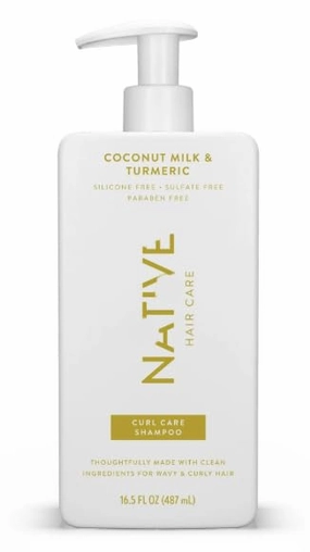 Curl Care Shampoo, Coconut Milk & Turmeric, Sulfate & Paraben Free, 16.5 oz (1 Pack, Package May Vary)