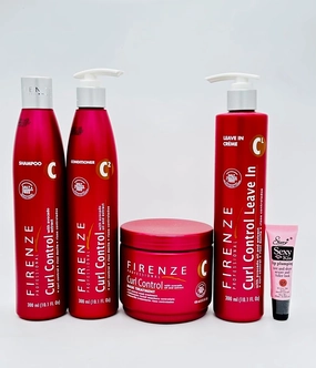 Curl Control Shampoo 10.1 oz, Conditioner 10.1 oz, Leave-in Cream 10.1 & Mask Treatment13.5 oz- m- Free Starry Lip Plumping Gloss 10ml