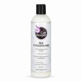 Curl Keeper Silk Conditioner for Curly Hair, 12 Fl Oz - Deep Moisturizing & Cleansing Daily Hair Conditioner with Silk Amino Acids for All Curl Types - Water Based Conditioner for Men & Women