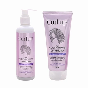 Curll Upp Hair Wash Combo with Curly Hair Shampoo And Conditioner - For Wavy & Curly Hair - Sulphate Paraben And Silicone Free (Combo of 2)-400ml