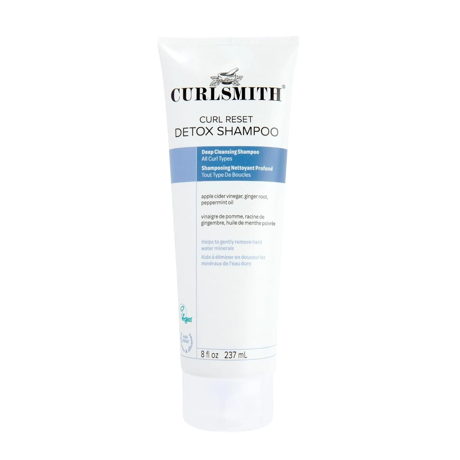 CURLSMITH Detox Shampoo - Clarifying Shampoo for All Hair Types - Removes Build-Up to Refresh & Revive Curls (8 oz)