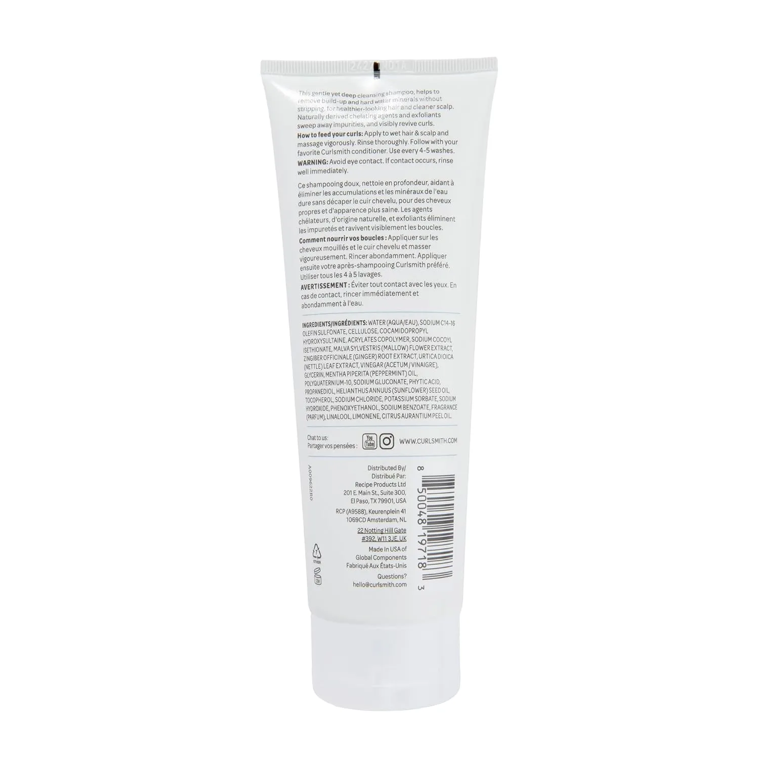 CURLSMITH Detox Shampoo - Clarifying Shampoo for All Hair Types - Removes Build-Up to Refresh & Revive Curls (8 oz)