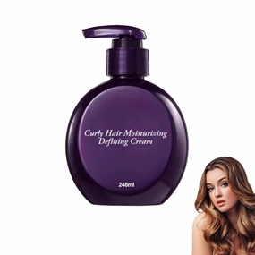 Curly Hair Moisturizing Defining Cream, Hair Curl Defining Creams, Style & Maintain Natural Curls, Deep Moisturization, for Curly & Wavy Hair (Defining Cream)
