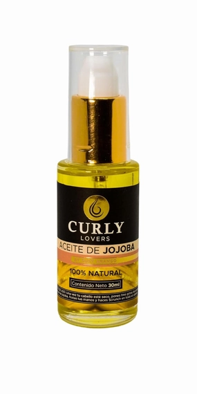 Curly Lovers Natural Jojoba Hair Oil for Curly Hair, Moisturizing and Nourishing Treatment, Anti-Frizz, 1.01 fl oz
