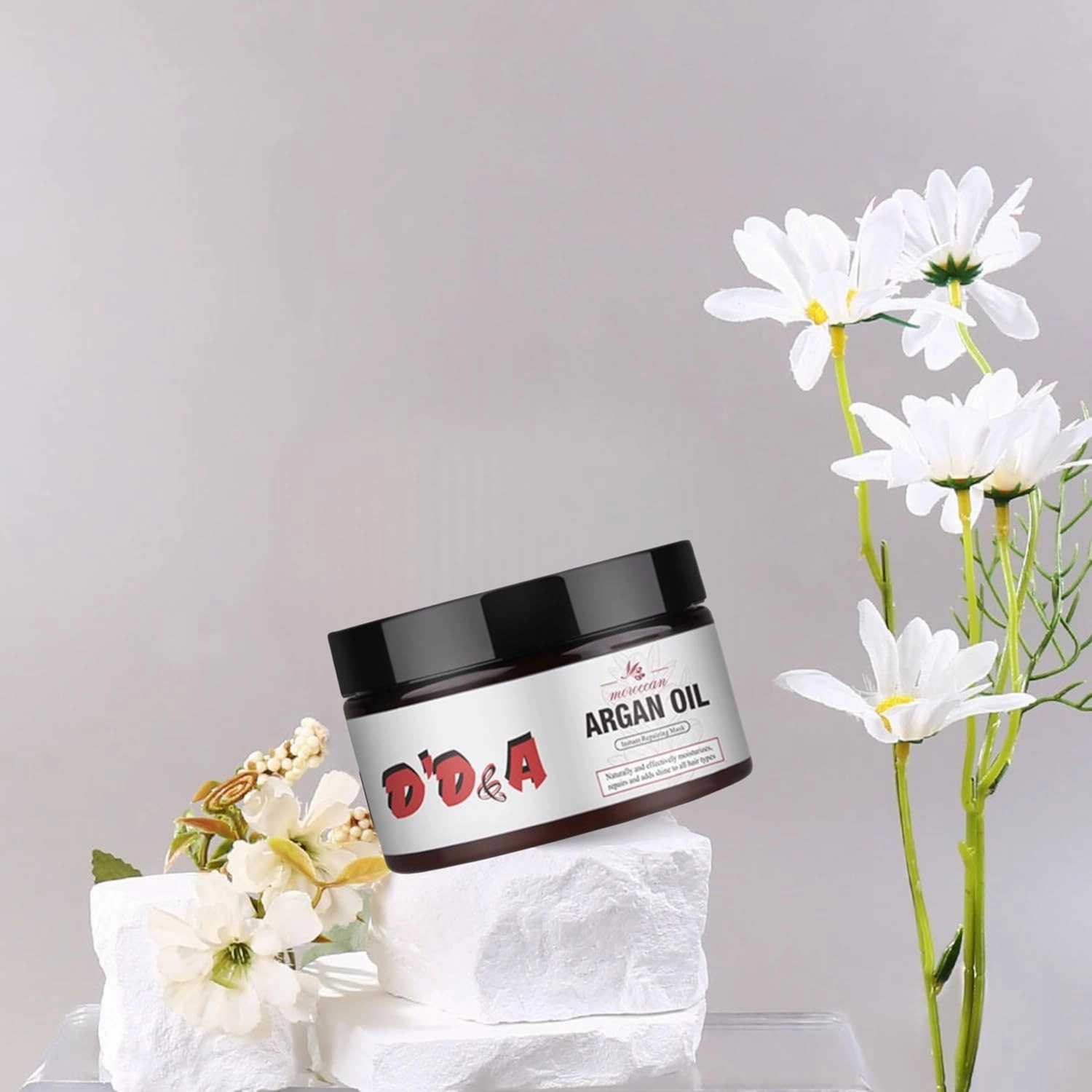 D'D&A Argan Oil Mask for Dry, Damaged, Frizzy Hair - Nourishing, Strengthening 500ml/16.9fl.oz (Mask, 500ml)