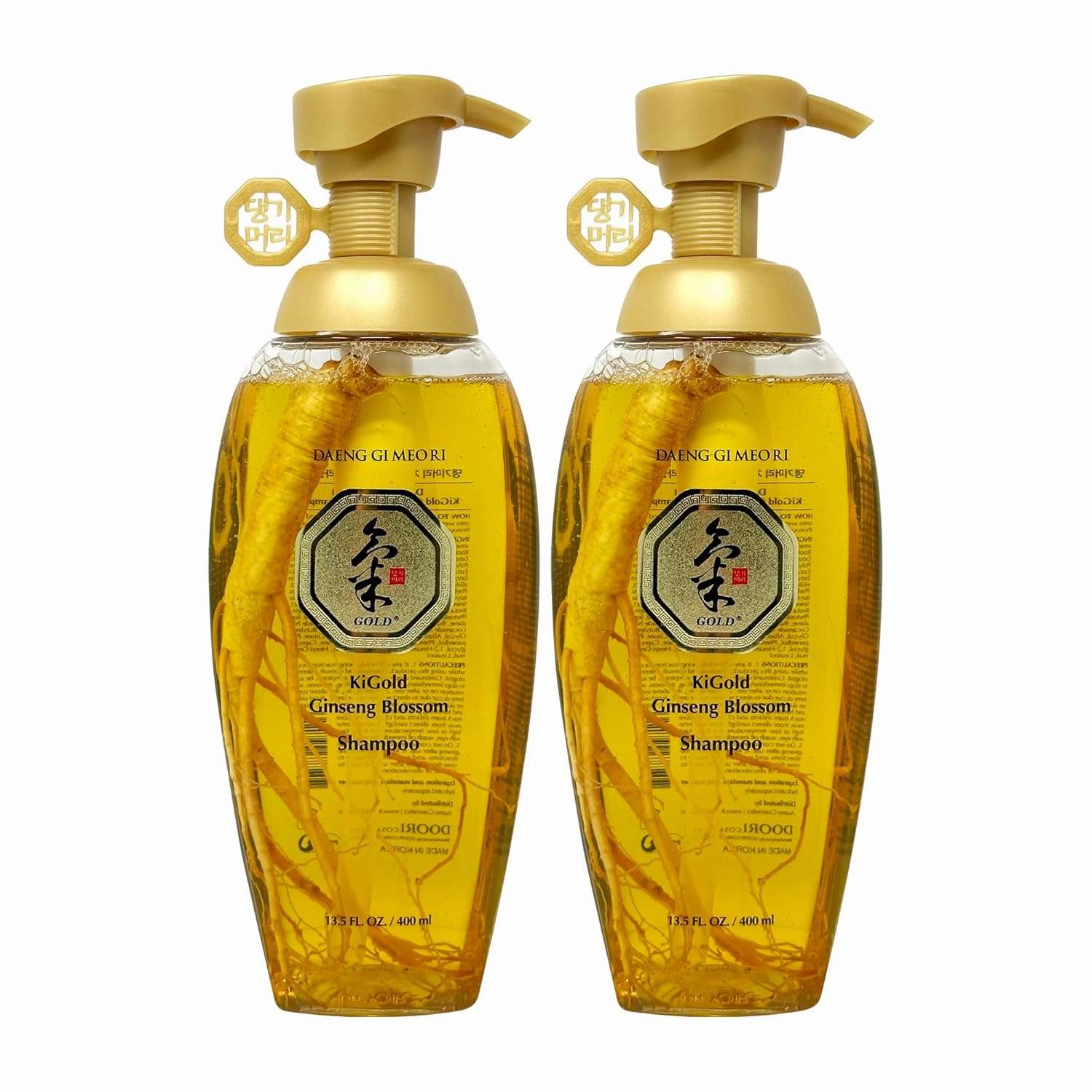 Daeng Gi Meo Ri- Ki Gold Ginseng Blossom Shampoo 13.5 FL OZ/ 400ml, Real Ginseng Inside, Herbal Shampoo, Hair Growth, Preventing Hair Loss (2)