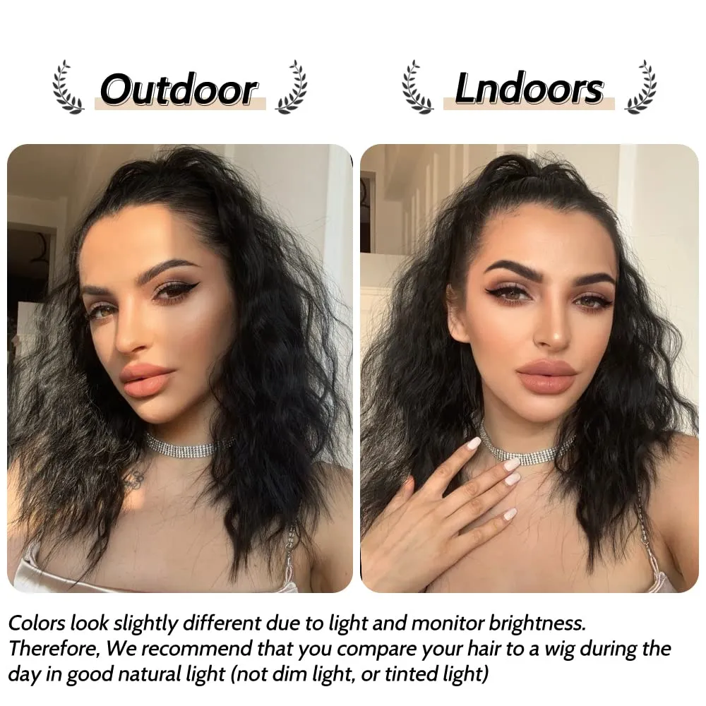 Dark Black Claw Ponytail Extension Wavy 18" Synthetic Curly Fake Clip in Extensions Wig Hair Pieces Fluffy Not Easily Knotted Clips on Ponytails for Women Wedding Party Daily Use 6 Oz