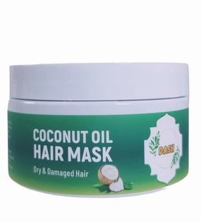 Dash Cocunut Hair Damage Remedy   Coconut Miracle Oil Hair Mask, for summer use, Extra Hydrating & Softening Anti-Frizz Treatment to Help Repair Hair, Paraben-Free, Sulfated- 8.5 OZ