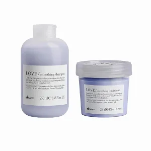 Davines LOVE Smoothing Shampoo & Conditioner, Gentle Cleansing for Frizzy or Coarse Hair, Smooth, Soften & Nourish, Adds Shine, 8.45 & 8.87 fl. oz.