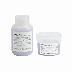 Davines LOVE Smoothing Shampoo | Gentle Cleansing for Frizzy or Coarse Hair | Smooth, Soften and Add Shine