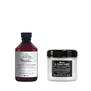 Davines Naturaltech DETOXIFYING Scrub Shampoo OI Conditioner, 8.45 & 8.8 oz.