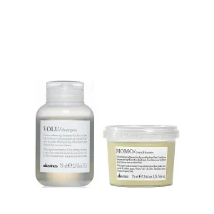 Davines VOLU Shampoo & MOMO Conditioner, Volume Shampoo For Fine, Thin Hair Types, Gentle Everyday Volumizing, Gentle Detangling For All Hair Types, 2.5 & 2.5 oz.