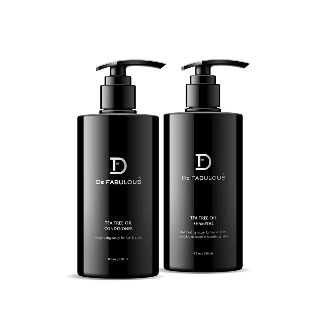 De Fabulous Tea Tree Oil Shampoo and Conditioner Set | (8.5 fl oz)
