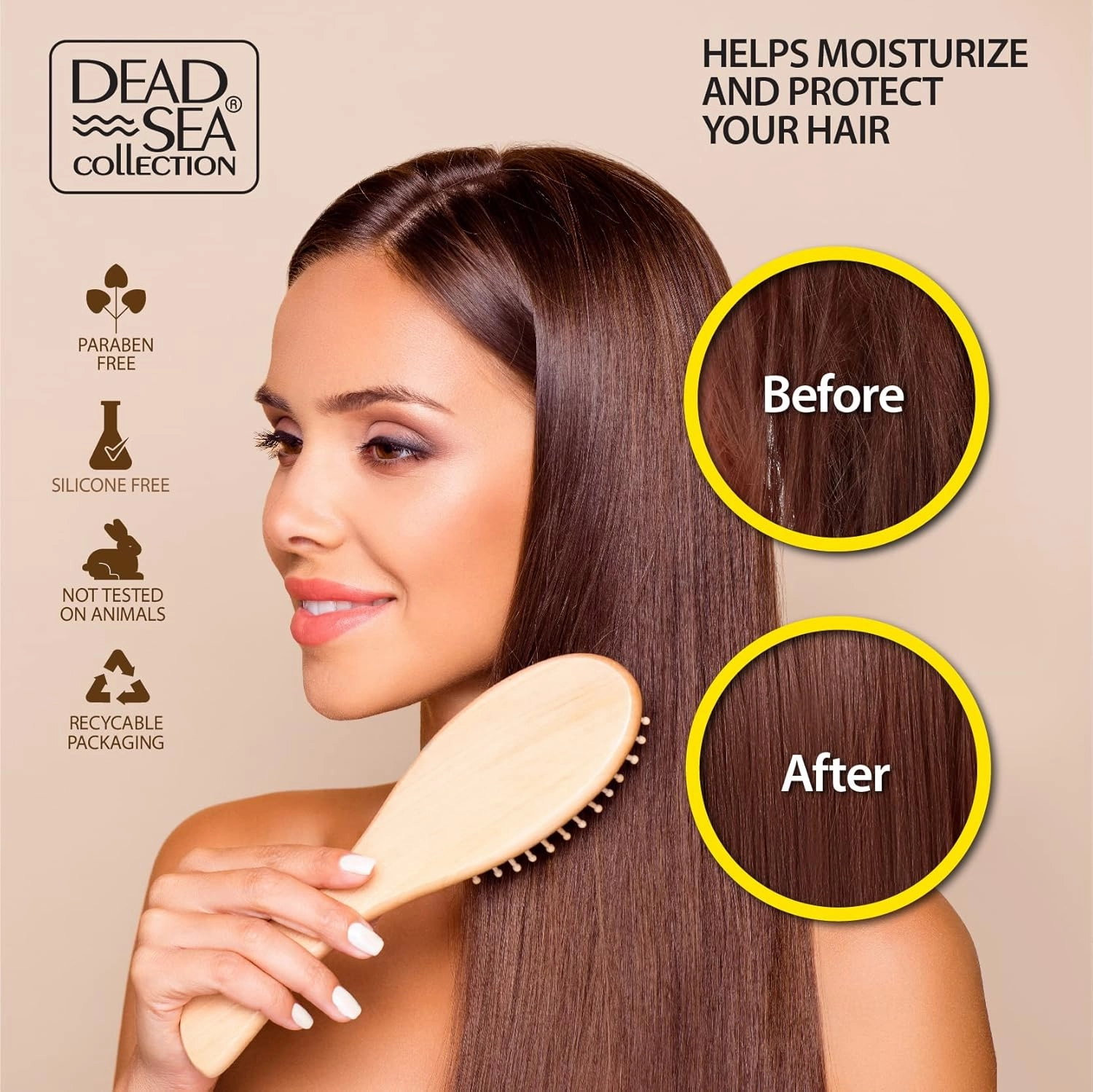 Dead Sea Collection Shampoo and Conditioner Set with Argan Oil – Hydrating Softening Hair Products with Dead Sea Minerals for All Hair Types – Set of 2 Bottles (33.8 & 30.6 Fl. Oz.)