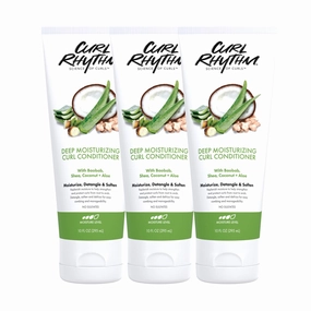 Deep Moisturizing Curl Conditioner for Curly Hair - Detangle, Soften & Frizz Free Shine with Shea Butter, Coconut & Aloe For Wavy, Kinky Coily Hair - Sulfate Free - 10 Fl Oz (3 Pack)