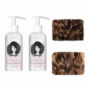 Defining Cream for Wavy Hair, Curls Boost Moisturizing Defining, Natural Frizz Control, Moisturizing Curl Conditioner Cream for Tight Curls, Braids, Twist-Outs, Wash, Go Styles (2 pcs)